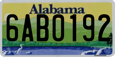 AL license plate 6AB0192