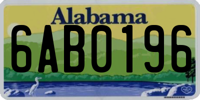 AL license plate 6AB0196