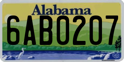 AL license plate 6AB0207