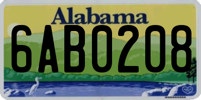 AL license plate 6AB0208