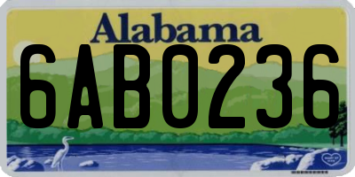AL license plate 6AB0236