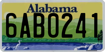 AL license plate 6AB0241