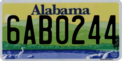 AL license plate 6AB0244