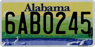 AL license plate 6AB0245