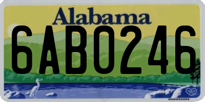 AL license plate 6AB0246
