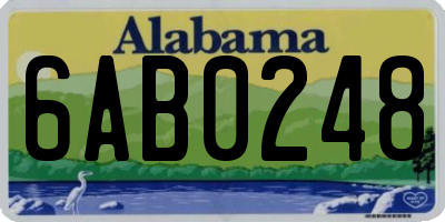 AL license plate 6AB0248