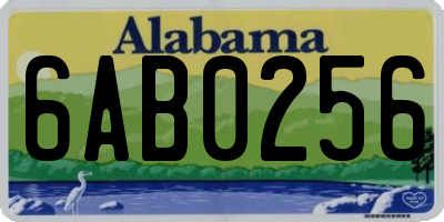 AL license plate 6AB0256