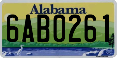 AL license plate 6AB0261