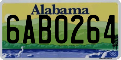AL license plate 6AB0264