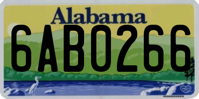 AL license plate 6AB0266