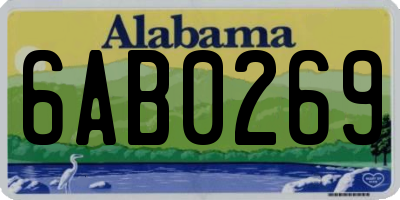 AL license plate 6AB0269