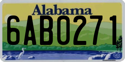 AL license plate 6AB0271