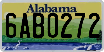 AL license plate 6AB0272