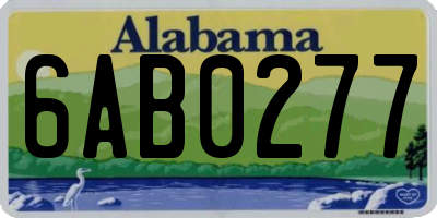 AL license plate 6AB0277