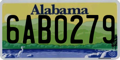 AL license plate 6AB0279