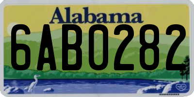 AL license plate 6AB0282