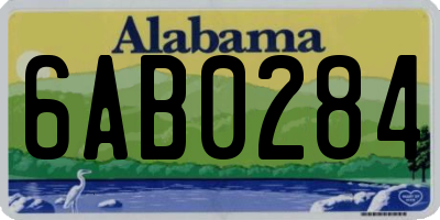 AL license plate 6AB0284