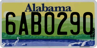 AL license plate 6AB0290
