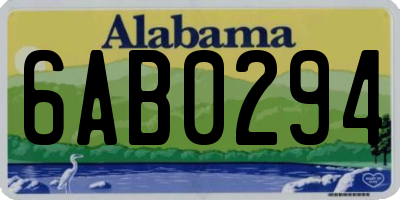 AL license plate 6AB0294