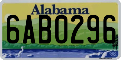 AL license plate 6AB0296