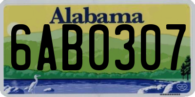 AL license plate 6AB0307