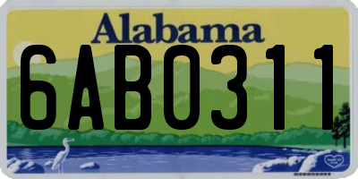AL license plate 6AB0311