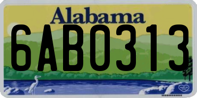 AL license plate 6AB0313