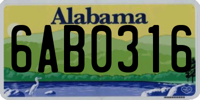 AL license plate 6AB0316