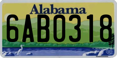 AL license plate 6AB0318