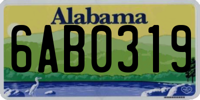 AL license plate 6AB0319