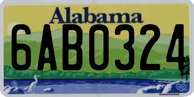 AL license plate 6AB0324