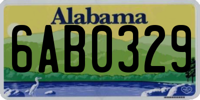 AL license plate 6AB0329