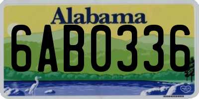 AL license plate 6AB0336