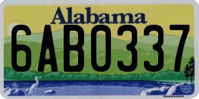 AL license plate 6AB0337