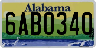 AL license plate 6AB0340