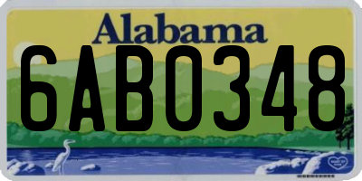 AL license plate 6AB0348