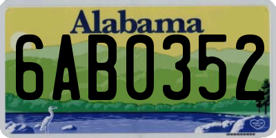 AL license plate 6AB0352