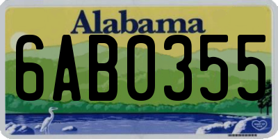 AL license plate 6AB0355