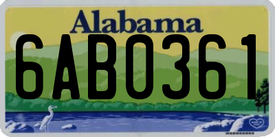 AL license plate 6AB0361