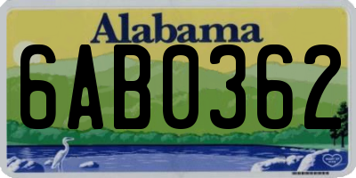 AL license plate 6AB0362