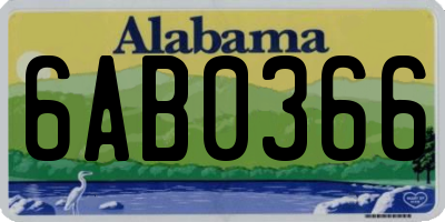 AL license plate 6AB0366