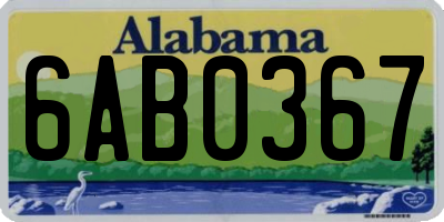 AL license plate 6AB0367