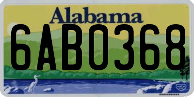 AL license plate 6AB0368