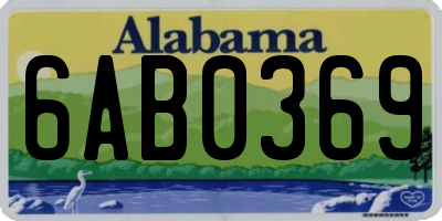 AL license plate 6AB0369