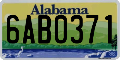 AL license plate 6AB0371