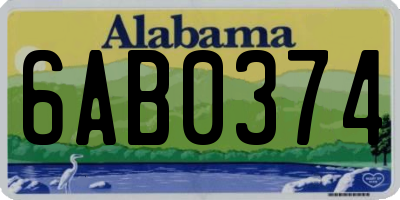AL license plate 6AB0374