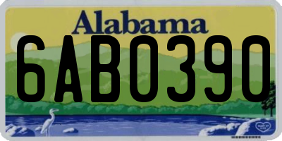 AL license plate 6AB0390