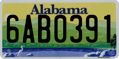 AL license plate 6AB0391
