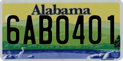 AL license plate 6AB0401