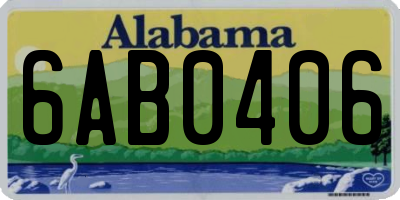 AL license plate 6AB0406